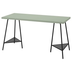 LAGKAPTEN/TILLSLAG çalışma masası, açık yeşil-siyah