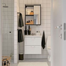 ENHET banyo mobilyası seti, beyaz-antrasit