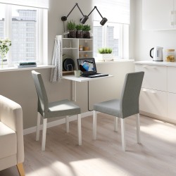 NORBERG/KATTIL mutfak masası takımı, beyaz-knisa açık gri