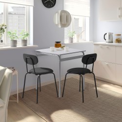 GRASALA/ÖSTÖNÖ mutfak masası takımı, gri-Remmarn siyah-koyu gri