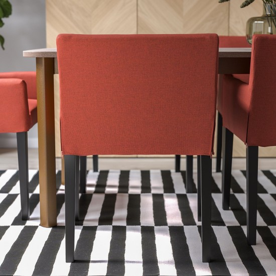 MARENAS kolçaklı kumaş sandalye, siyah-Gunnared kırmızı/kahverengi