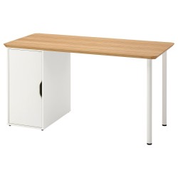 ANFALLARE/ALEX çalışma masası, bambu-beyaz