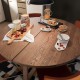 MÖRBYLANGA yuvarlak yemek masası, meşe kaplama kahverengi vernikli