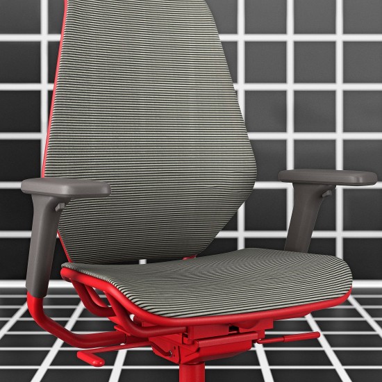 STYRSPEL oyuncu sandalyesi, gri-kırmızı