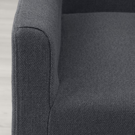 SAKARIAS kolçaklı kumaş sandalye, siyah-sporda koyu gri