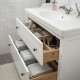 HEMNES/RATTVIKEN banyo mobilyası seti, beyaz