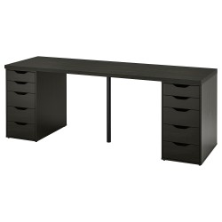 LAGKAPTEN/ALEX çalışma masası, siyah