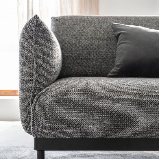 APPLARYD 2'li kanepe ve uzanma koltuğu, lejde gri-siyah