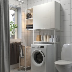 ENHET çamaşır odası ve banyo için raf kombinasyonu, beyaz-parlak cila beyaz