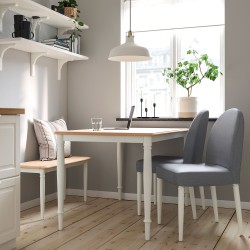 DANDERYD mutfak masası takımı, beyaz-vissle gri