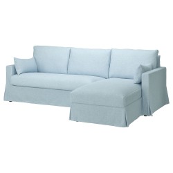 HYLTARP 2'li kanepe ve uzanma koltuğu, kilanda soluk mavi