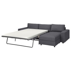 VIMLE 2'li yataklı kanepe ve uzanma koltuğu, gunnared orta gri