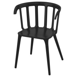 IKEA PS 2012 plastik sandalye, siyah