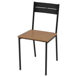 SANDSBERG ahşap sandalye, siyah-kahverengi
