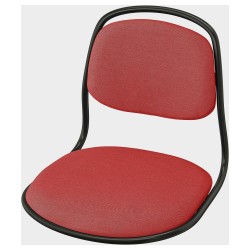 ÖRFJALL çalışma sandalyesi oturma yeri, siyah-Vissle kırmızı