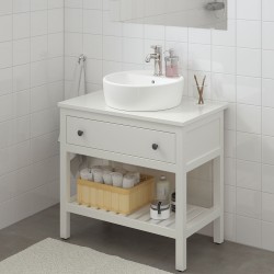 HEMNES lavabo dolabı kombinasyonu, beyaz