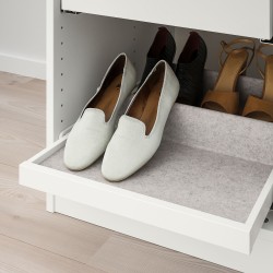 KOMPLEMENT ayakkabı düzenleyicili sürgülü raf, beyaz-açık gri