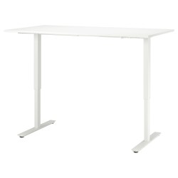 TROTTEN yüksekliği ayarlanabilen çalışma masası, beyaz