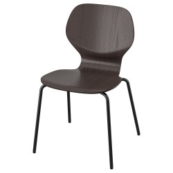 SIGTRYGG/SEFAST sandalye, koyu kahve-siyah