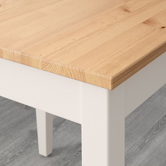 LERHAMN/NORDVIKEN mutfak masası takımı, beyaz-huş