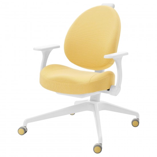 MICKE/GUNRIK çocuk çalışma masası ve sandalyesi, beyaz-sarı