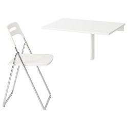 NORBERG/NISSE mutfak masası takımı, beyaz