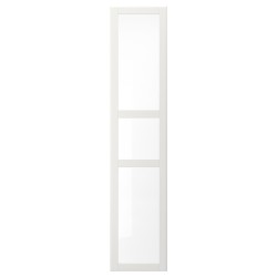 TYSSEDAL gardırop kapağı, cam-beyaz