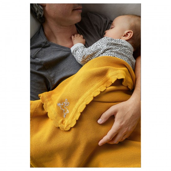 SOLGUL bebek battaniyesi, koyu sarı