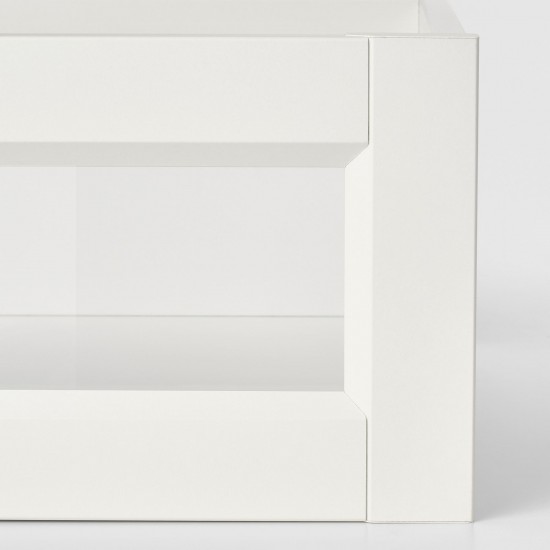 KOMPLEMENT çerçeveli cam panelli çekmece, beyaz