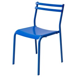 GENESÖN sandalye, metal-mavi