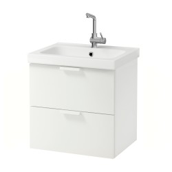 GODMORGON/ODENSVIK lavabo dolabı kombinasyonu, beyaz