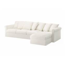 GRÖNLID 3'lü kanepe ve uzanma koltuğu, Inseros beyaz