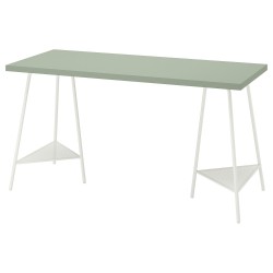 LAGKAPTEN/TILLSLAG çalışma masası, açık yeşil-beyaz