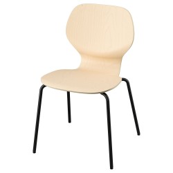 SIGTRYGG/SEFAST sandalye, huş-siyah