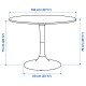 DOCKSTA/ODGER mutfak masası takımı, beyaz-antrasit