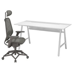 UTESPELARE/STYRSPEL oyuncu masası ve sandalyesi, gri