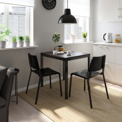 VANGSTA/TEODORES mutfak masası takımı, koyu kahve-siyah