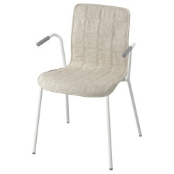 LAKTARE çalışma sandalyesi, bej-beyaz
