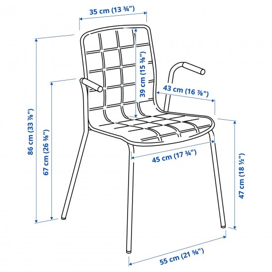 LAKTARE çalışma sandalyesi, bej-beyaz