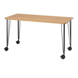 ANFALLARE/KRILLE çalışma masası, bambu-siyah