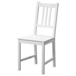 STEFAN ahşap sandalye, beyaz