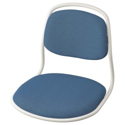 ÖRFJALL çalışma sandalyesi oturma yeri, beyaz-vissle koyu mavi