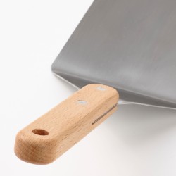 GRILLTIDER ızgara spatulası, paslanmaz çelik-kayın