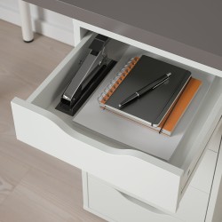 LINNMON/ALEX çalışma masası, koyu gri-beyaz