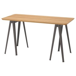 ANFALLARE/NARSPEL çalışma masası, bambu-gri