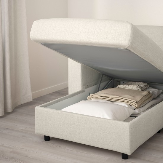 VIMLE 2'li yataklı kanepe ve uzanma koltuğu, gunnared bej
