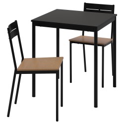 SANDSBERG mutfak masası takımı, siyah