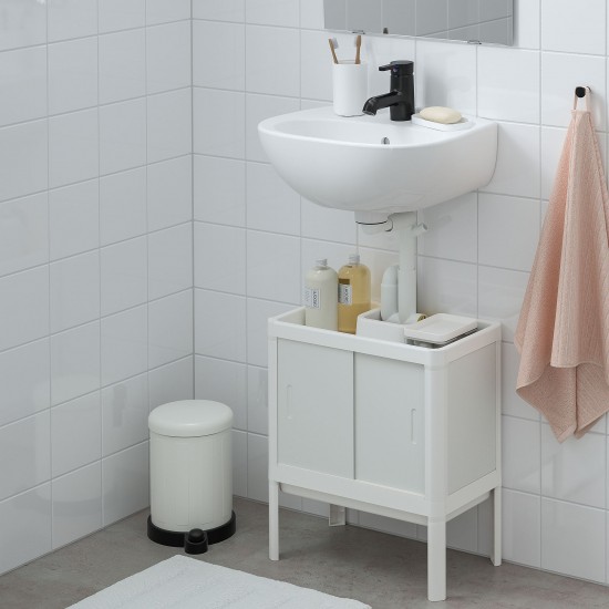 LILLTJARN/SKATSJÖN banyo mobilyası seti, beyaz