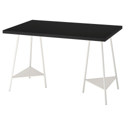 MALVAKT/TILLSLAG çalışma masası, siyah-beyaz