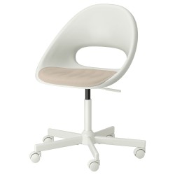 LOBERGET/MALSKAR çalışma sandalyesi, beyaz-bej